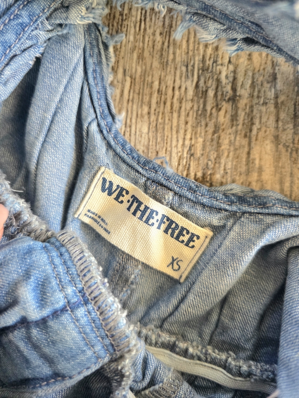 We The Free Nikita Denim Romper Free People Sz Xs 0 2 - Picture 3 of 4